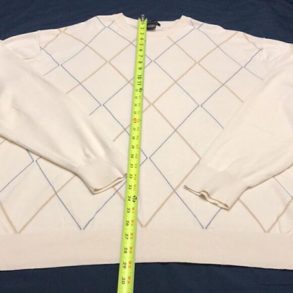 J. Ferrar diamond pattern mens crew neck pullover size XXL - Picture 6 of 7